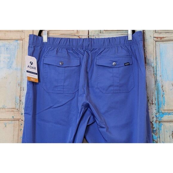 Adar Pro Womens Size 2XL Blue Stretch Tailored Fit Skinny Leg Yoga Scrub Pants - Picture 5 of 11